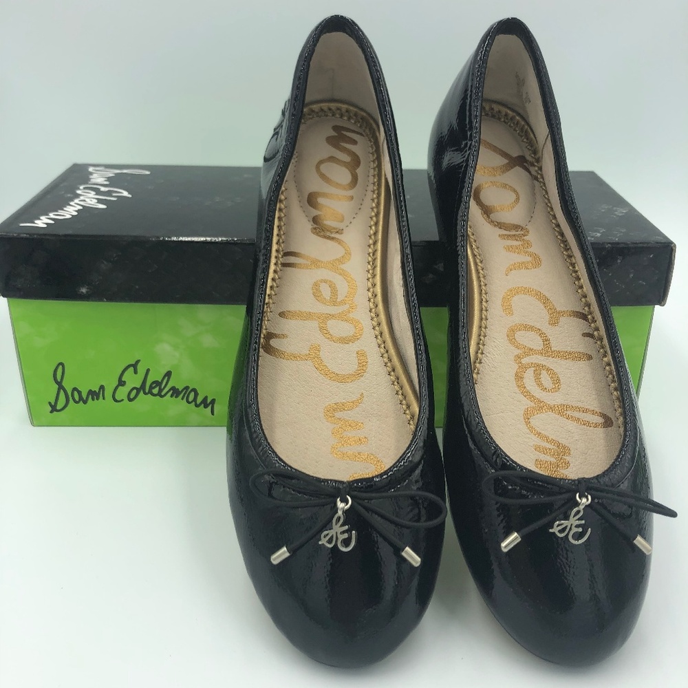 SAM EDELMAN FELICIA BALLET PAT LEATH NEW